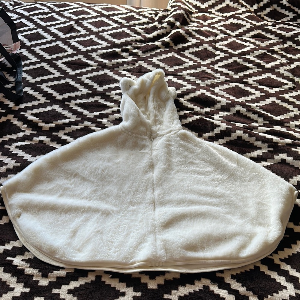 White forever me toddler cape
